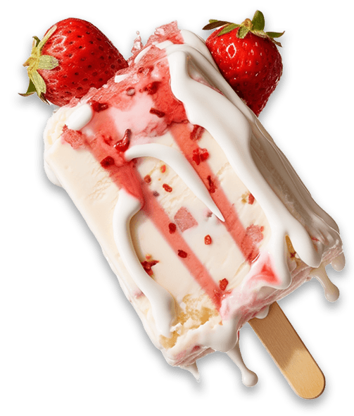 strawberry ice cream stick